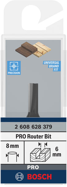 BOSCH Nutfräser Standard for Wood, 8 mm, D1 6 mm, L 16 mm, G 48 mm