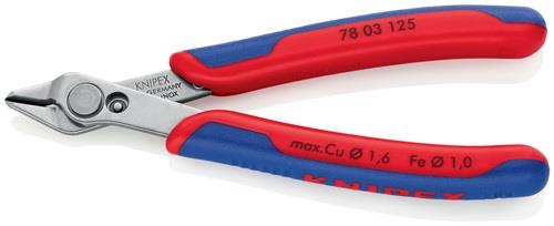 KNIPEX Elektronik-Seitenschneider Super-Knips® INOX L.125mm Form 0 Facette nein pol.