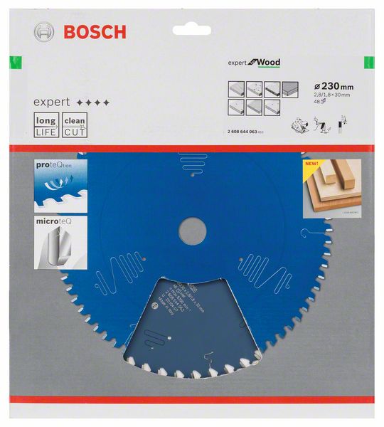 BOSCH Kreissägeblatt Expert for Wood, 230 x 30 x 2,8 mm, 48