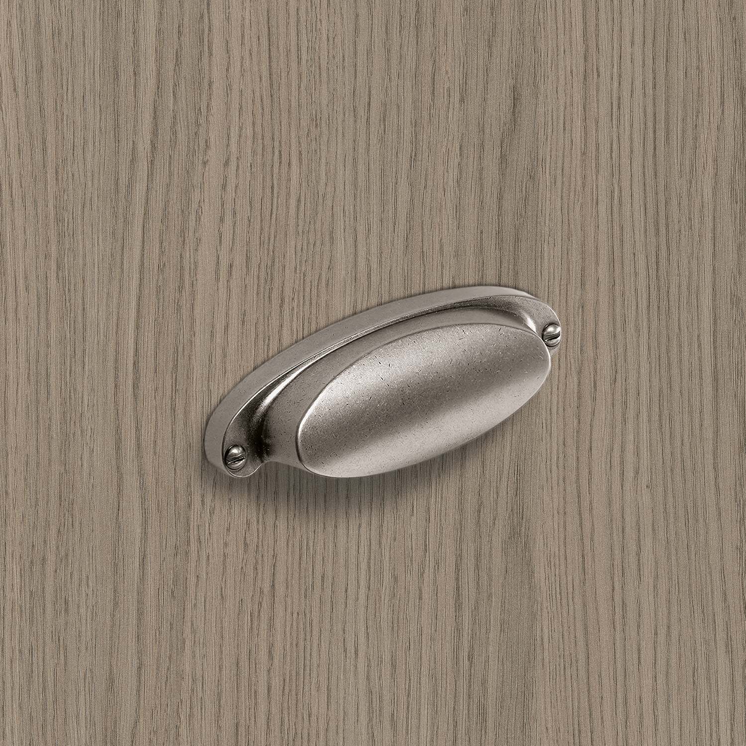 HETTICH Griff Lorica, •–• 64, L 100 mm, B 33 mm, H 22 mm, Zinn Optik, 9112655 HETTICH Griff Lorica, •–• 64, L 100 mm, B 33 mm, H 22 mm, Zinn Optik, 9112655