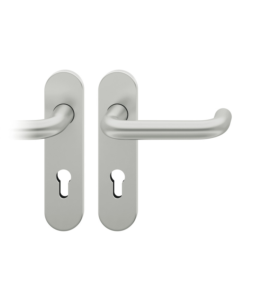 FSB Drückergarnitur mit Kurzschild 72 1070, Aluminium