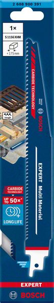 BOSCH EXPERT ‘Multi Material’ S 1156 XHM Säbelsägeblatt, 1 Stück. Für Säbelsägen BOSCH EXPERT ‘Multi Material’ S 1156 XHM Säbelsägeblatt, 1 Stück. Für Säbelsägen