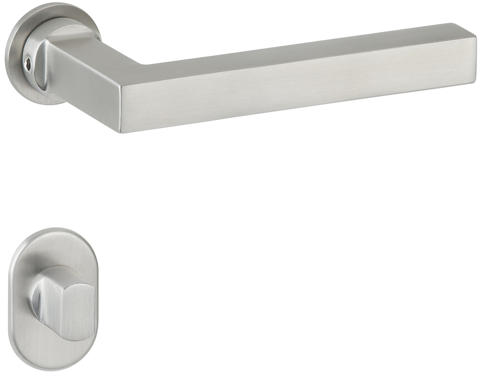 HERMAT Drückergarnitur mit Rosetten SQUARE 1835/2401, Aluminium