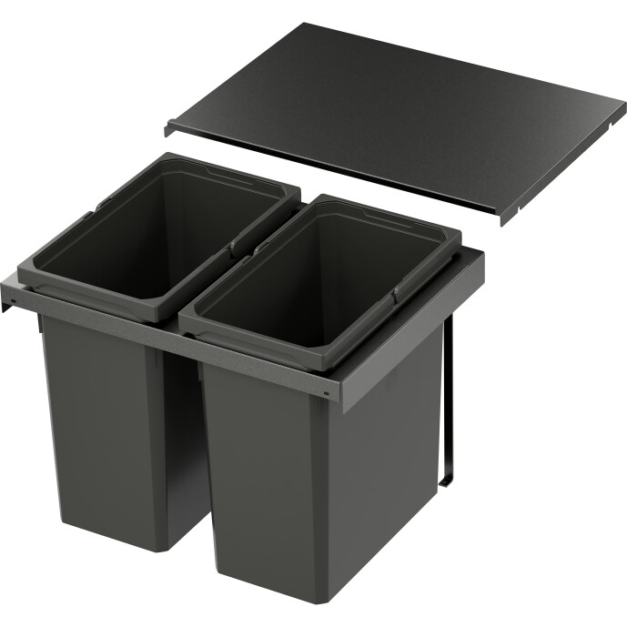 Abfalltrennsystem, ENVI-FLEX PRO, 600er/H426, 2x28 l, lavagrau Vauth Sagel