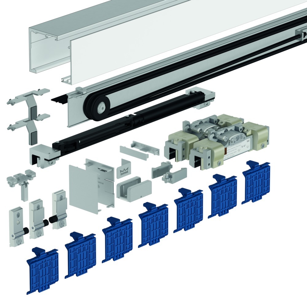 DORMA GLAS Schiebetürbeschlag MUTO Premium SC-120, Deckenmontage, Aluminium