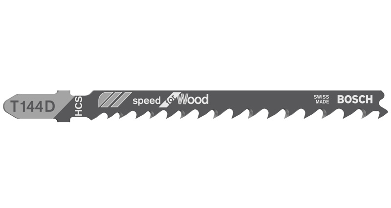 BOSCH Stichsägeblatt T 144 D Speed for Wood, 100er-Pack