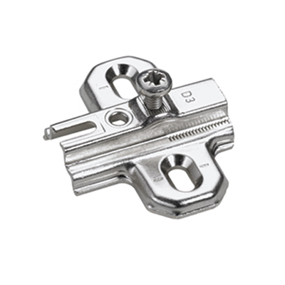 HETTICH Kreuzmontageplatte mit Langloch-Höhenverstellung, Lochreihe 37 x 32 mm, zum Anschrauben, Distanz 0.0 mm, 1079197