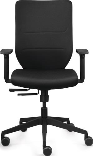 TREND OFFICE Bürodrehstuhl Comfort Armlehnen,verst.schwarz 410-520mm,Tragf.110kg Synchront.