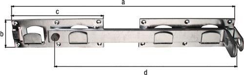 GAH Doppeltorüberwurf L/R verwendbar 430x70x180x333mm Loch-Ø5mm 12 GAH