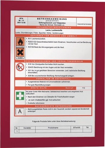 DURABLE Magnetrahmen DIN A4 orange selbstklebende Rückenfolie 2 St./VE DURABLE