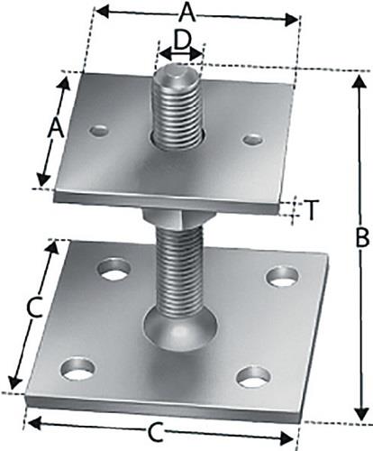 SIMPSON STRONG-TIE Stützenfuß 208x80x8,0mm STA st.verz.z.Schr.SIMPSON STRONG TIE