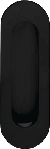 INTERSTEEL Schiebetürmuschel 4476 VA schwarz ov.bl.L.120mm B.40mm INTERSTEEL