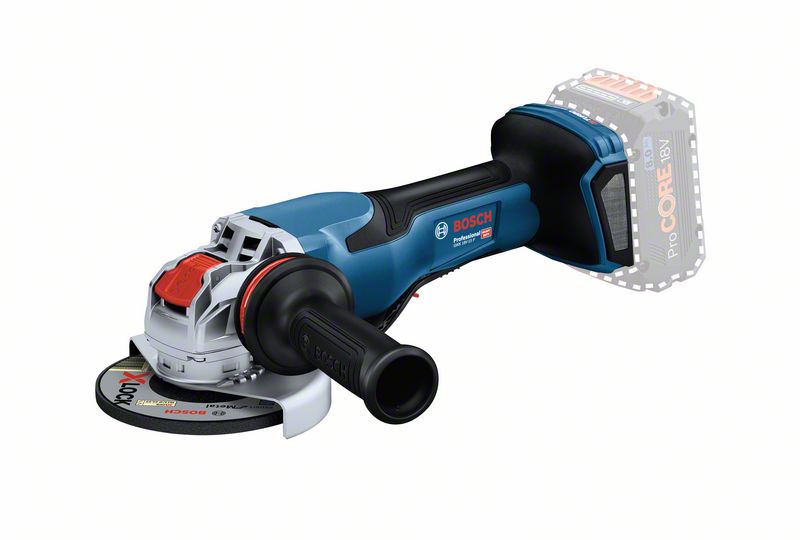 BOSCH Akku-Winkelschleifer BITURBO mit X-LOCK GWX 18V-15 P, solo, L-BOXX