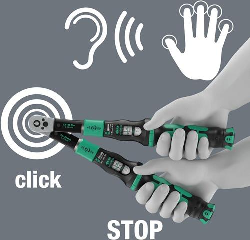 WERA Drehmomentschlüssel Click-Torque Lock A 5 R/L 1/4 Zoll 2,5-25 Nm WERA