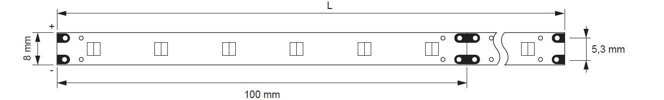 L&S LED Band Tudo 24V 8 mm 7,8W/m 60+60LED/m Emotion 1,8m Zul.