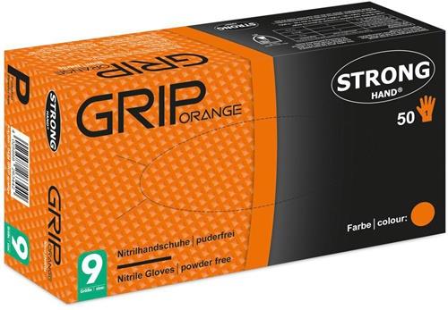 STRONGHAND Einw.-Handsch.Grip Orange Gr.9 orange Nitril 50 St./Box STRONGHAND Einw.-Handsch.Grip Orange Gr.9 orange Nitril 50 St./Box