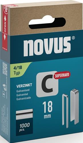 NOVUS Schmalrückenklammer C Typ 4 B.6mm Schenkel-L.18mm Draht-B.1,1mm 1000 St.NOVUS