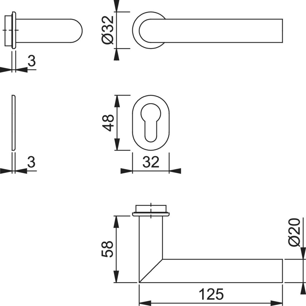 HOPPE® Drückergarnitur mit Rosetten Amsterdam E1400Z/868P/869PS-SK, Edelstahl, 11837007 HOPPE® Drückergarnitur mit Rosetten Amsterdam E1400Z/868P/869PS-SK, Edelstahl, 11837007