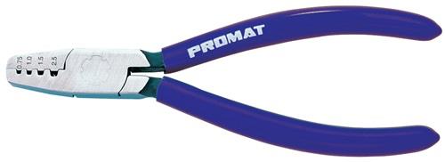 PROMAT Aderendhülsenzange Gesamt-L.180mm 0,25-16,0 (AWG 23-5)mm² pol.Ku.-Überzug PROMAT