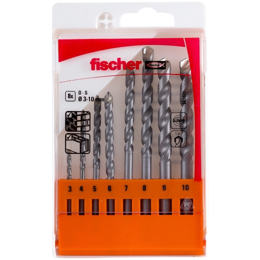 FISCHER Steinbohrer D-S Set 3-10mm P (8)