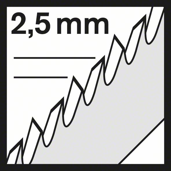 BOSCH Stichsägeblatt T 301 BCP Precision for Wood, 5er-Pack