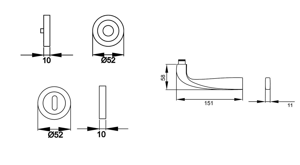 KARCHER DESIGN Drückergarnitur ER88 BB0 71 - Nevada, Buntbart, Edelstahl