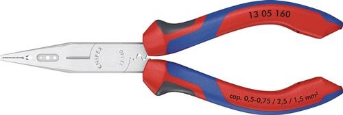 KNIPEX Verdrahtungszange L.160mm 0,5-0,75/1,5/2,5mm² verchr.Comfort-Griff KNIPEX