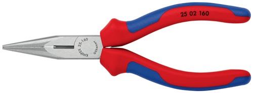 KNIPEX Flachrundzange L.160mm flach/rund ger.pol.Mehrkomp.-Hüllen KNIPEX