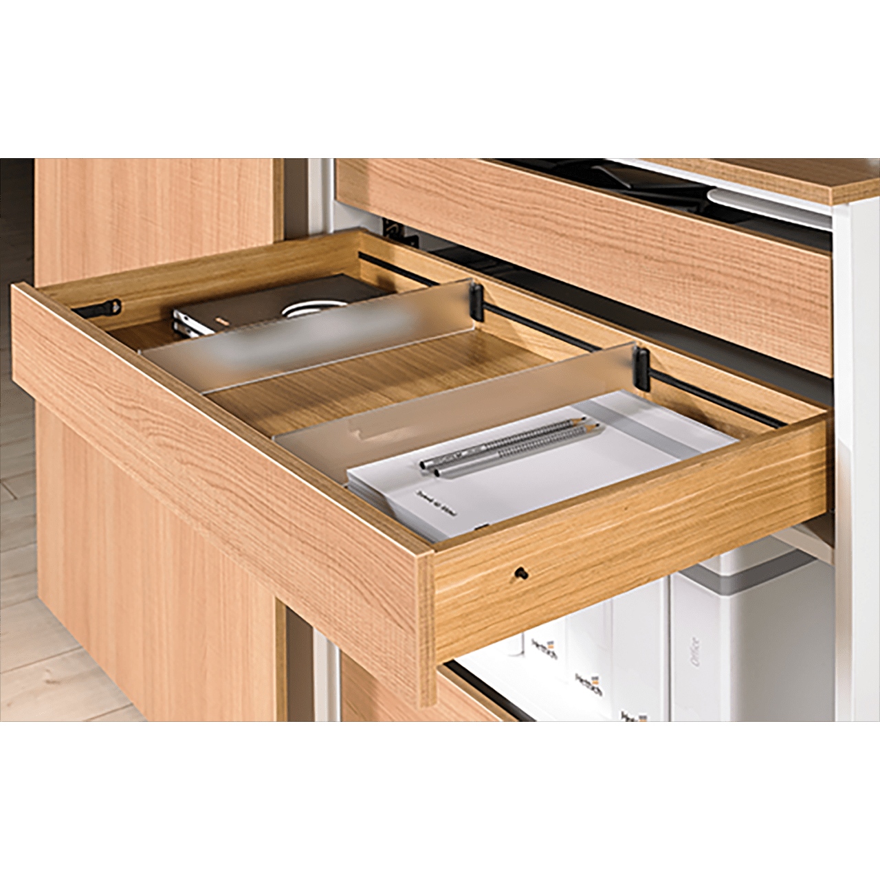 HETTICH OrgaStripe und OrgaClip für Schubkastensysteme (Systeme für Büromöbel),