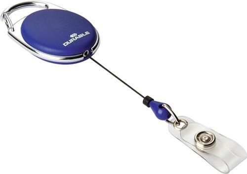 Nordwest Ausweishalter m.Druckknopfschlaufe Band-L.800mm blau DURABLE
