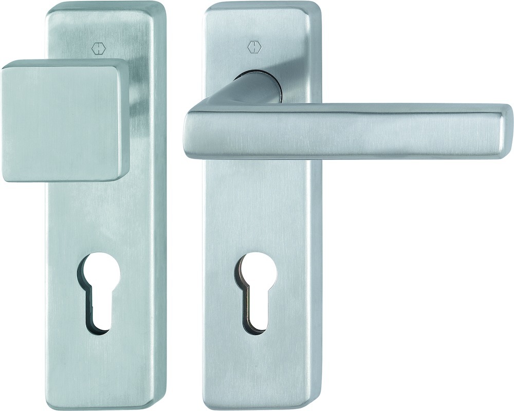 HOPPE® FH Wechselgarnitur mit Kurzschild Dallas FS-E43L/202KH/1643, Edelstahl, 10722576 HOPPE® FH Wechselgarnitur mit Kurzschild Dallas FS-E43L/202KH/1643, Edelstahl, 10722576