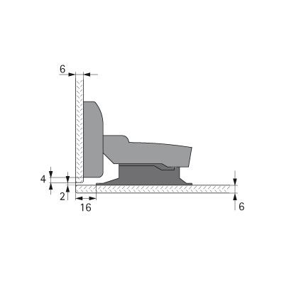 HETTICH Sensys für Glasanwendungen, Öffnungswinkel 110°, 9135141 HETTICH Sensys für Glasanwendungen, Öffnungswinkel 110°, 9135141