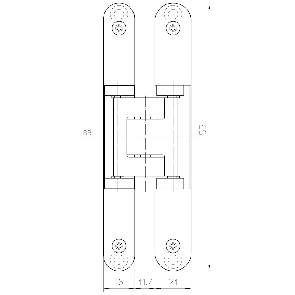 SIMONSWERK Verdecktliegendes Türband TECTUS® TE 240 3D Energy, Tragkraft 60kg