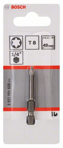 BOSCH Schrauberbit Extra-Hart T8, 49 mm, 1er-Pack