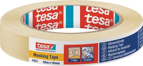 TESA Kreppband 4323 leicht gekreppt hellbeige L.50m B.19mm Rl.TESA