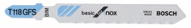 BOSCH Stichsägeblatt T 118 GFS Basic for Stainless Steel, 5er-Pack