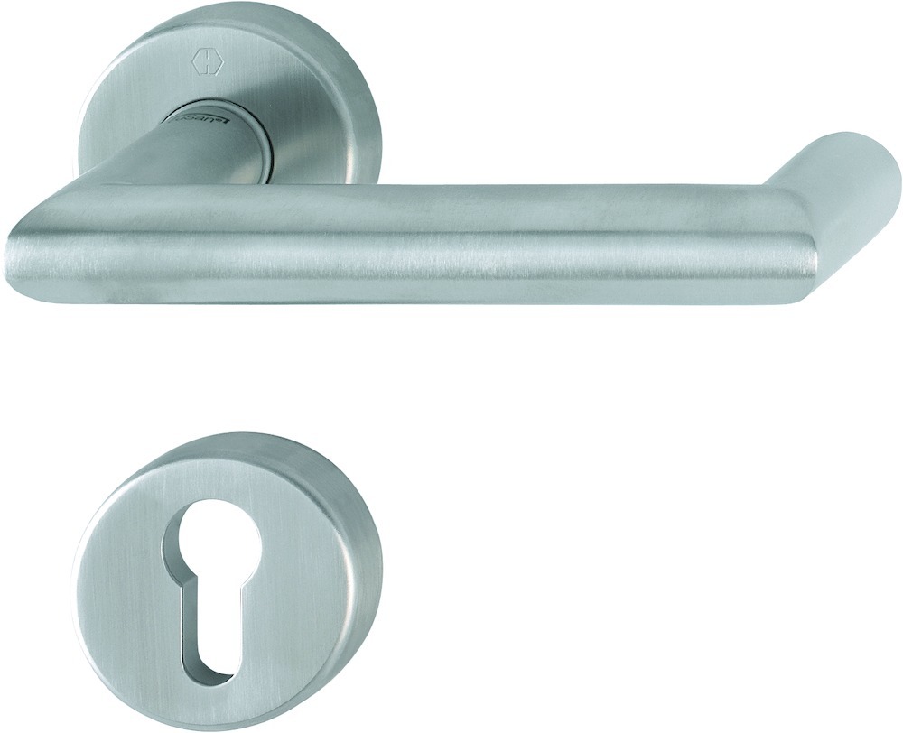 HOPPE® Drückergarnitur mit Rosetten Rotterdam E1401/42H/42HKVS, Edelstahl, 10720212 HOPPE® Drückergarnitur mit Rosetten Rotterdam E1401/42H/42HKVS, Edelstahl, 10720212