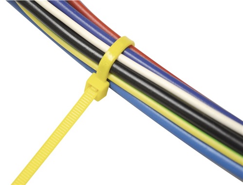SAPISELCO Kabelbinder L.280mm B.4,5mm PA 6.6 gelb 100St./Btl.SAPISELCO