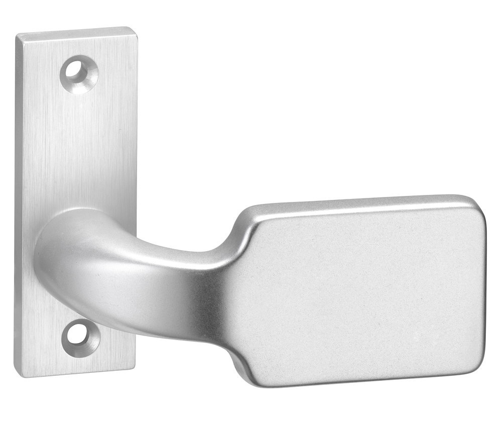 EDI Knopf auf kantiger Rosette Dione 1385, Aluminium