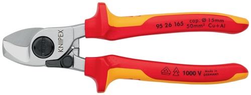 KNIPEX Kabelschere L.165mm Kopf verchr.VDE Mehrkomp.-Hüllen Form 2 KNIPEX KNIPEX Kabelschere L.165mm Kopf verchr.VDE Mehrkomp.-Hüllen Form 2 KNIPEX