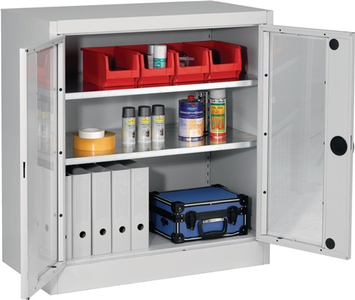 Flügeltürenschrank mit Sichtfenster