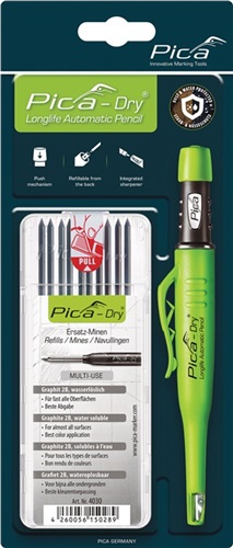 PICA Bau-/Tieflochmarker Pica-Dry+Minenset Farbe graphit +Minenset 4000 871 853 PICA