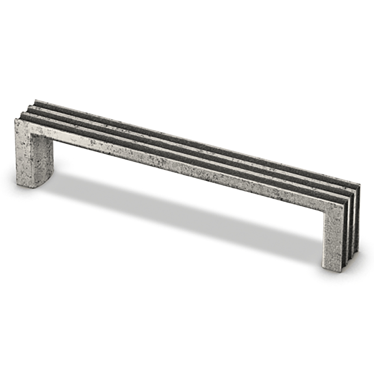 HETTICH Griff Cato, •–• 128, L 138 mm, B 17 mm, H 30 mm, Zinn Optik antik