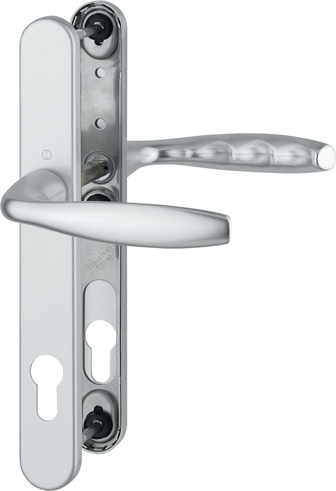 HOPPE® Drückergarnitur mit Schmalschild New York 1810/3346, Aluminium, 3257371