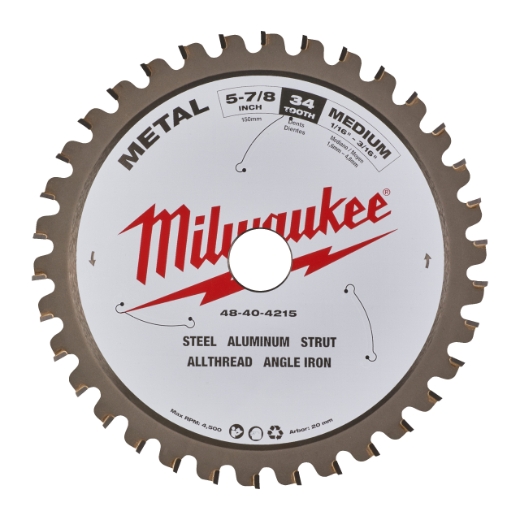 MILWAUKEE 135/20 mm Z30 Kreissägeblatt für Metall-Handkreissägen