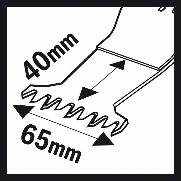 BOSCH BIM Tauchsägeblatt AII 65 BSPB, Hard Wood, 40 x 65 mm, 10er-Pack