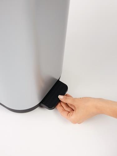 ROTHO Tretabfallsammler RIBO 35l H513xT285mm Ku.silber ROTHO