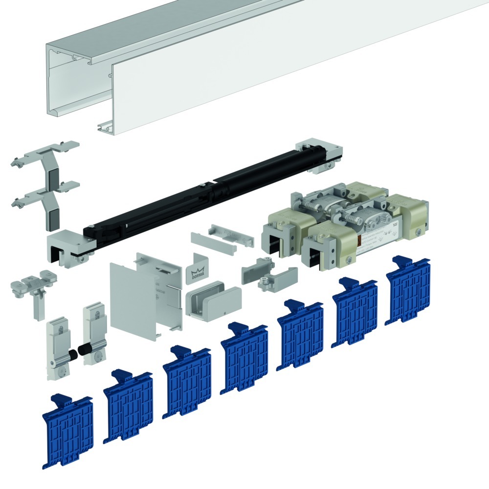 DORMA GLAS Schiebetürbeschlag MUTO Premium XL 80, Deckenmontage, Aluminium