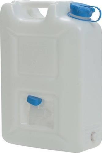 HÜNERSDORFF Wasserkanister 22l HD-PE stapelbar,m.Auslaufhahn H495xB350xT165mm HÜNERSDORFF