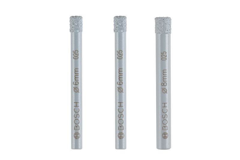 BOSCH Diamantbohrer-Set Expert for Ceramic (6, 6, 8 mm)